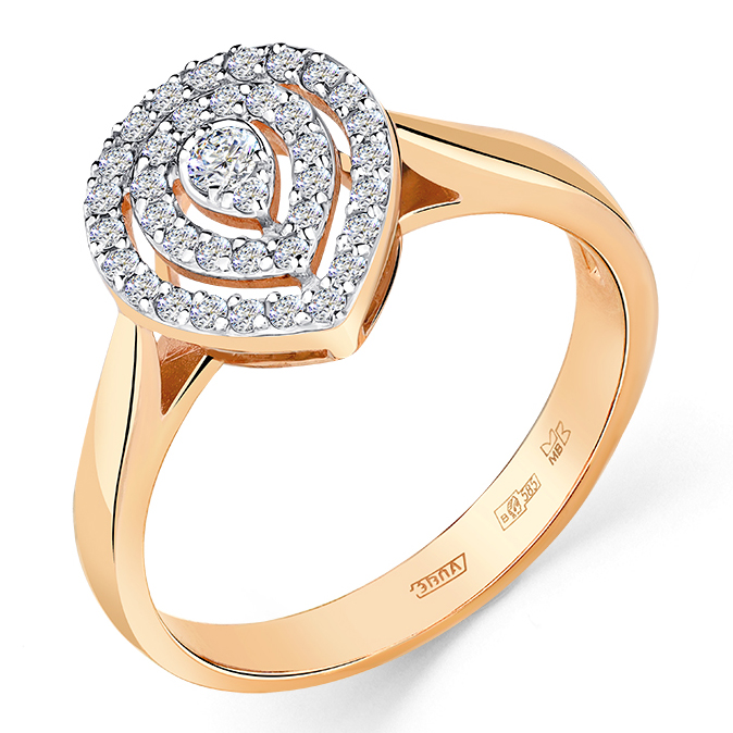 Кольцо, золото, бриллиант, 1-108902-00-00